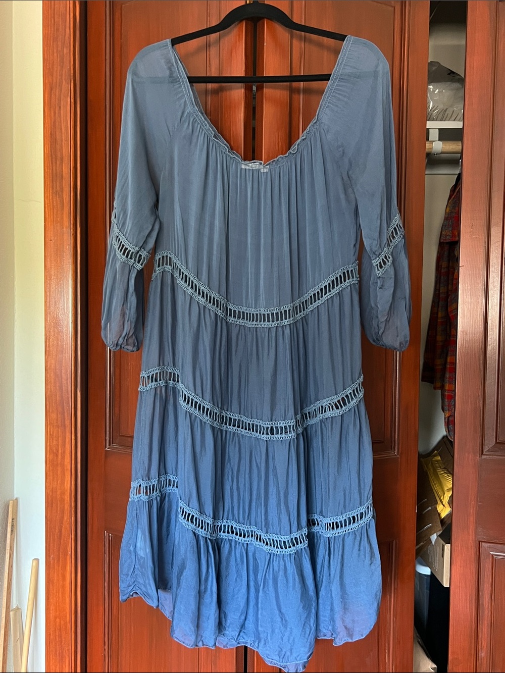 Baci sheer boho midi dress